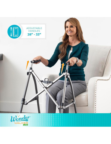 Andador Plegable Stander Wonder Walker Lite Corto 71-84 cm Nogal