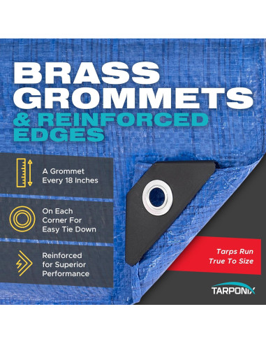Lona Azul Polietileno 1.83x2.44m TARPONIX Impermeable 5 Mil