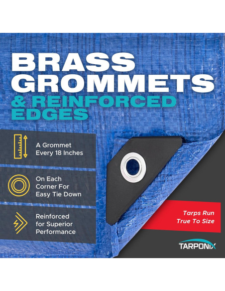 Lona Azul Polietileno 1.83x2.44m TARPONIX Impermeable 5 Mil