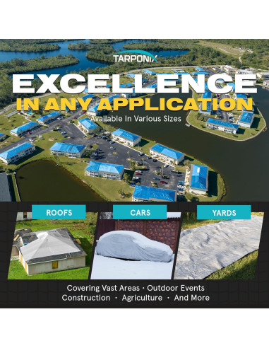 Lona Azul Polietileno 1.83x2.44m TARPONIX Impermeable 5 Mil