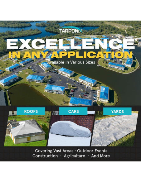 Lona Azul Polietileno 1.83x2.44m TARPONIX Impermeable 5 Mil