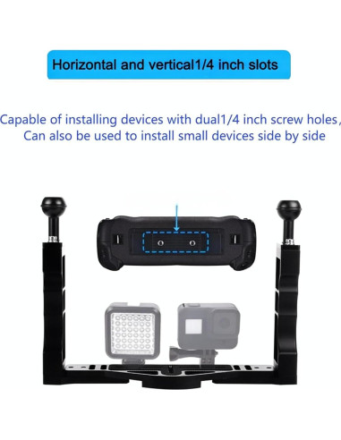 Soporte de Bandeja de Manija de Aluminio DIVJINGHAO para Buceo