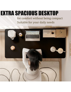 Escritorio de Computadora XUEGW Negro 100x50 cm Estilo Moderno 2