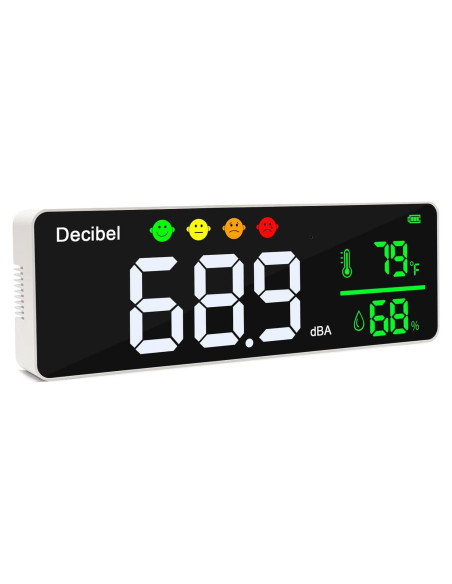 Medidor de Decibelios DANOPLUS 11" LED Temperatura Humedad