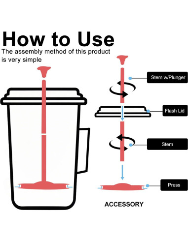 Juego de 2 Prensas Francesas de Silicona ziHenryDa 158g