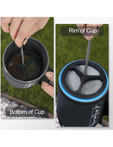 Juego de 2 Prensas Francesas de Silicona ziHenryDa 158g