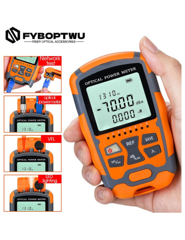Medidor de Potencia Óptica 4 en 1 Yannw OPM & VFL-10 Portátil