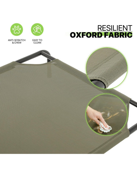 Cama Elevada para Perros Magshion 124.5 cm Verde Antideslizante