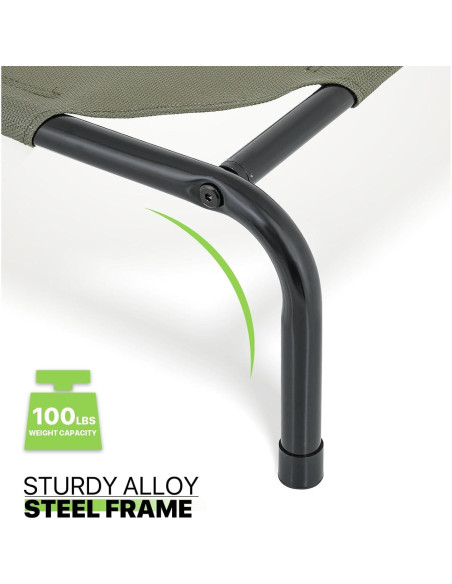 Cama Elevada para Perros Magshion 124.5 cm Verde Antideslizante