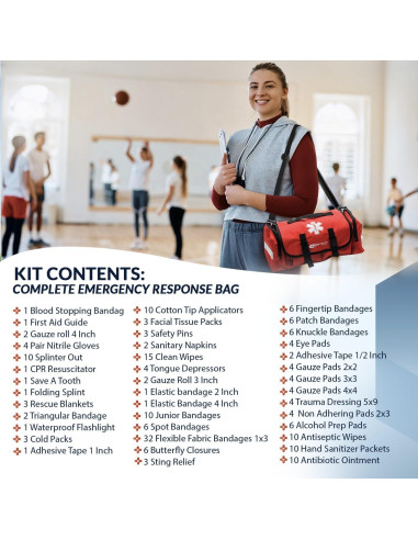 Kit de Primeros Auxilios MFASCO para Aulas - 200 Suministros