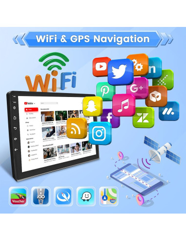 Estéreo de Coche Android Roinvou 9" para Toyota Corolla 2009-2013