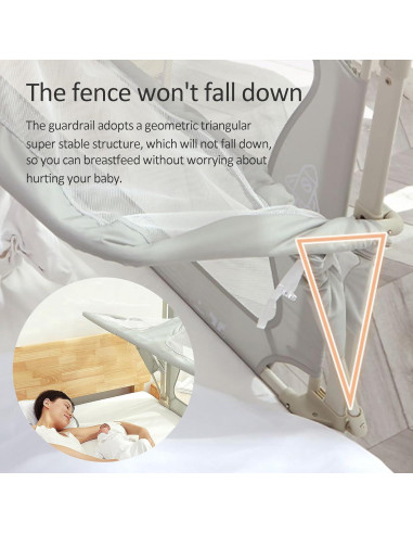 Cuna 3 en 1 para Bebés xiaoyingxia, Cuna Portátil Verde Claro