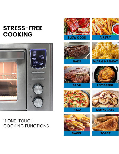 Horno Tostador Digital Kenmore 11 en 1 25 qt Acero Inoxidable Horno Tostador Digital Kenmore 11 en 1 25 qt Acero Inoxidable