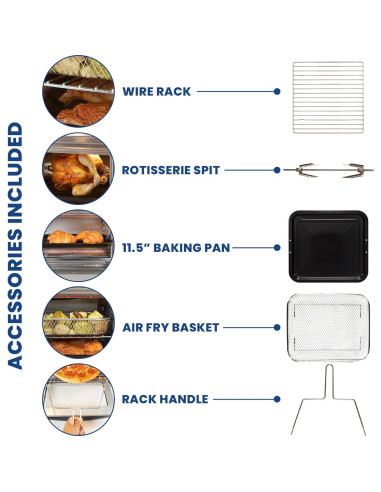 Horno Tostador Digital Kenmore 11 en 1 25 qt Acero Inoxidable