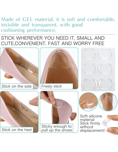 28 Almohadillas de Talón de Silicona Quilax - Gel Autoadhesivo