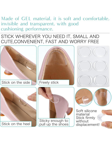 28 Almohadillas de Talón de Silicona Quilax - Gel Autoadhesivo