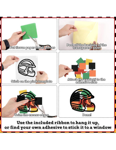 Kit de Manualidades de Papel Coche de Carreras QICI - 24 Tarjetas DIY