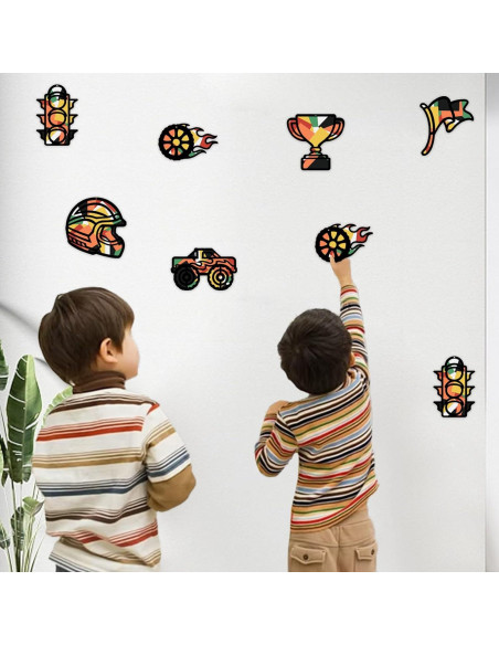 Kit de Manualidades de Papel Coche de Carreras QICI - 24 Tarjetas DIY Kit de Manualidades de Papel Coche de Carreras QICI - 24 Tarjetas DIY