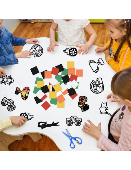 Kit de Manualidades de Papel Coche de Carreras QICI - 24 Tarjetas DIY Kit de Manualidades de Papel Coche de Carreras QICI - 24 Tarjetas DIY