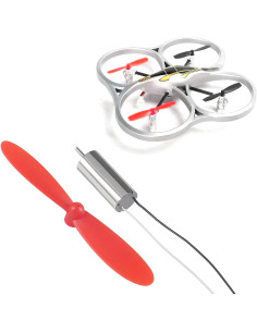 4 Motores con Escobillas 3.7V AEDIKO 7x16mm 45000 RPM + Hélices 2