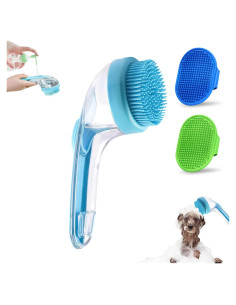 Juego de 3 cepillos de baño Omaky para perros y gatos