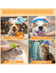 Juego de 3 cepillos de baño Omaky para perros y gatos 2