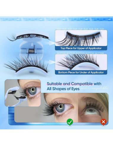 Pestañas Magnéticas Ojo de Gato Yawamica 16mm con Aplicador