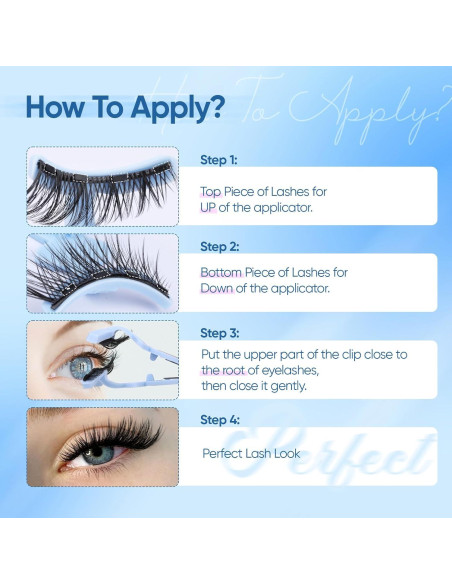 Pestañas Magnéticas Ojo de Gato Yawamica 16mm con Aplicador