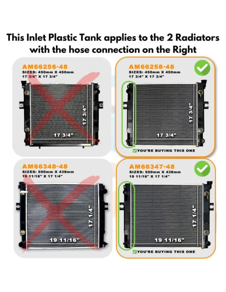 Tanque de Plástico para Radiador Toyota Montacargas 1990-2010 Tanque de Plástico para Radiador Toyota Montacargas 1990-2010
