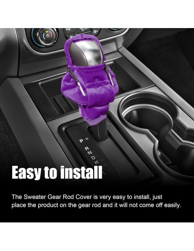 Cubierta de Palanca de Cambios Ziciner Universal Franela Púrpura