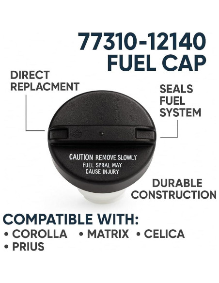 Tapa de Tanque de Combustible EliteAuto3K 77310-12140 para Toyota