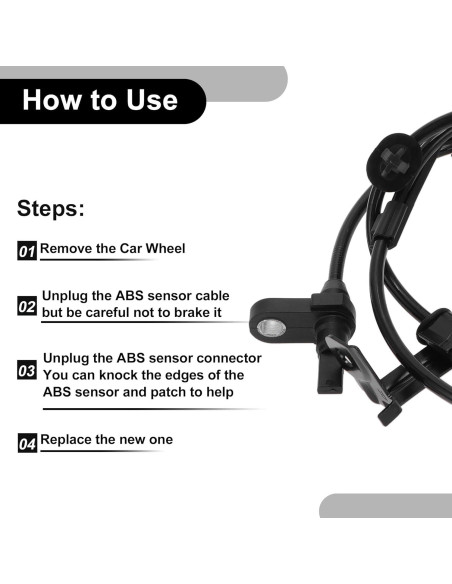 Sensor de Velocidad de Rueda ABS Partuto 8954252030 para Toyota Yaris 2007-2011