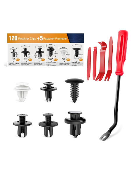 GOOACC 120 Clips de Retención para Parachoques de Coche 6-10mm