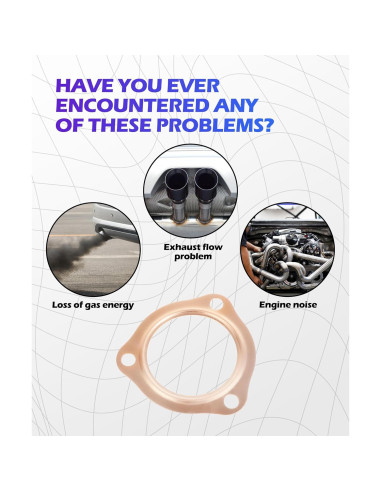 Junta de Flange de Escape Cobre SCUARI 76 mm 2 Piezas