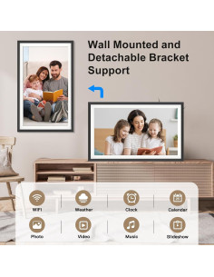 Marco de Foto Digital PWOSUN 15.6" WiFi 32GB Pantalla Táctil 2