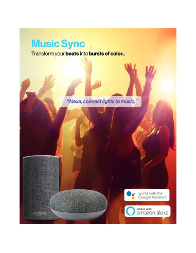 Bombillas LED Inteligentes Sunco BR30 RGB 8W, Control por Voz, Paquete de 6