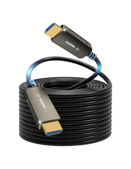 Cable HDMI 2.1 Fibra Óptica SOEYBAE 8K 10M Ultra 48Gbps