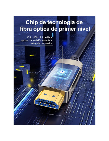 Cable HDMI 2.1 Fibra Óptica SOEYBAE 8K 10M Ultra 48Gbps