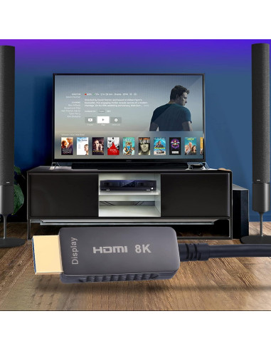 Cable HDMI 2.1 Fibra Óptica SOEYBAE 8K 10M Ultra 48Gbps