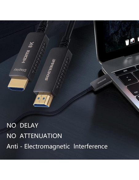 Cable HDMI 2.1 Fibra Óptica SOEYBAE 8K 10M Ultra 48Gbps