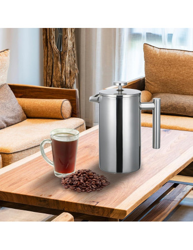 Cafetera Francesa GranChef de Acero Inoxidable 1L Doble Pared