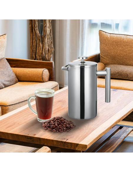 Cafetera Francesa GranChef de Acero Inoxidable 1L Doble Pared