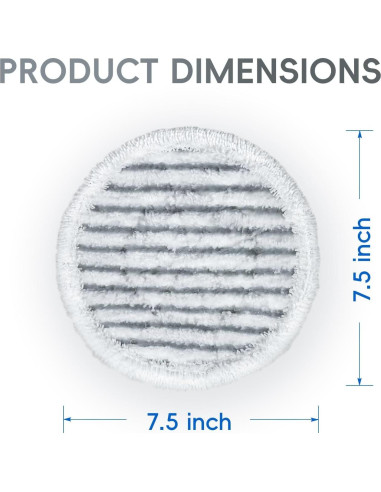 Paquete de 10 almohadillas de microfibra Vickorpen para mopa de vapor