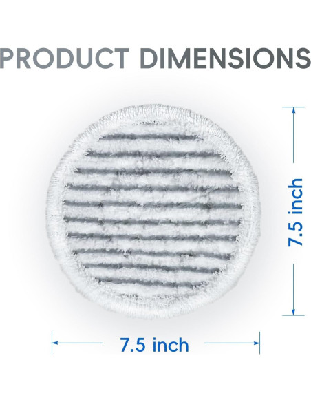 Paquete de 10 almohadillas de microfibra Vickorpen para mopa de vapor