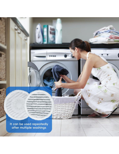 Paquete de 10 almohadillas de microfibra Vickorpen para mopa de vapor