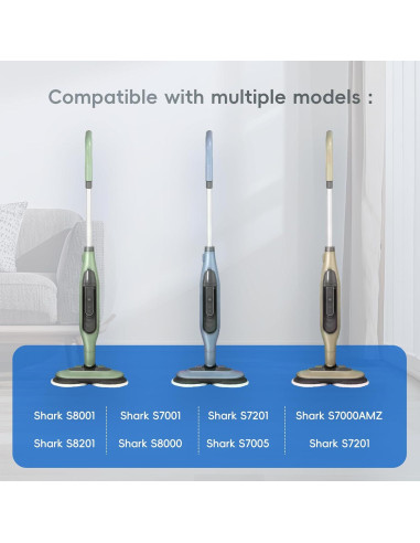 Paquete de 10 almohadillas de microfibra Vickorpen para mopa de vapor