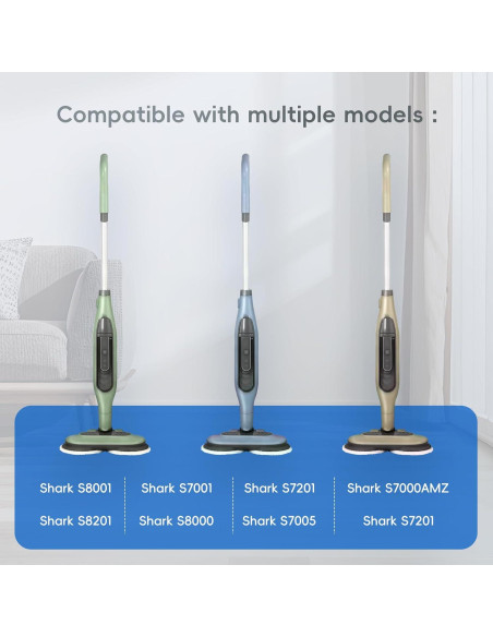 Paquete de 10 almohadillas de microfibra Vickorpen para mopa de vapor