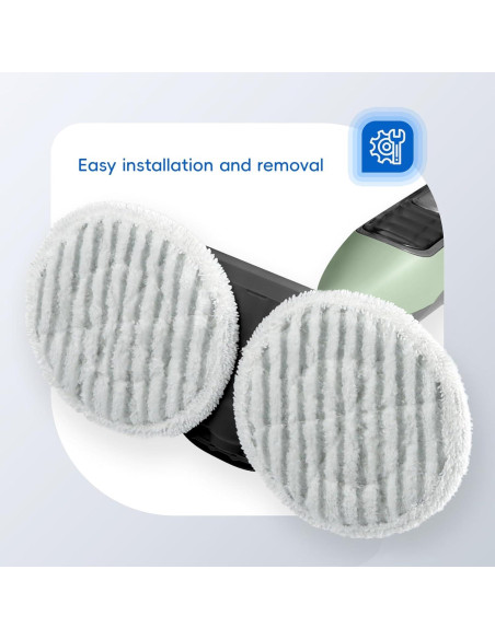 Paquete de 10 almohadillas de microfibra Vickorpen para mopa de vapor