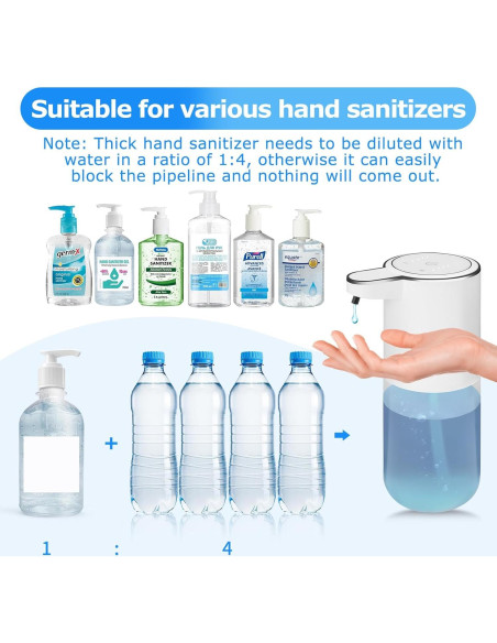 Pack de 2 dispensadores de jabón automático VZZNN 400ml