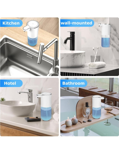 Pack de 2 dispensadores de jabón automático VZZNN 400ml